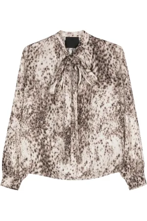 Givenchy Leopardmönstrad sidenblus