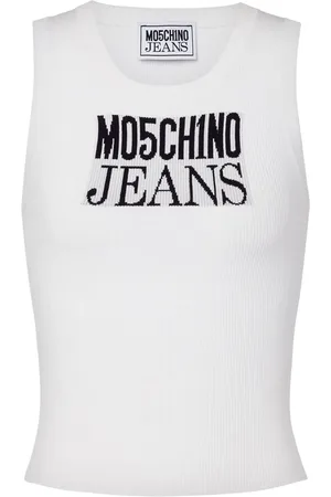 Moschino Ribbat linne med logotyp