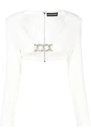 DAVID KOMA Strassprydd croptop