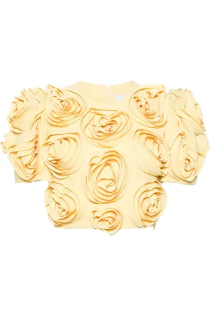 Viktor & Rolf Draperad topp med rosapplikation