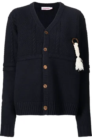 Charles Jeffrey Loverboy Kabelstickad kofta med panel