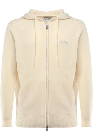 MC2 SAINT BARTH Stickad hoodie med broderad logotyp