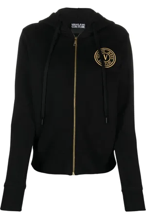 VERSACE Hoodie med logotypmärke