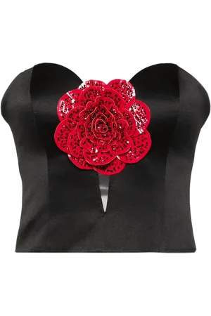 Parlor Topp med blomdetalj