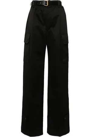 Saint Laurent Cassandre cargobyxor med hög midja