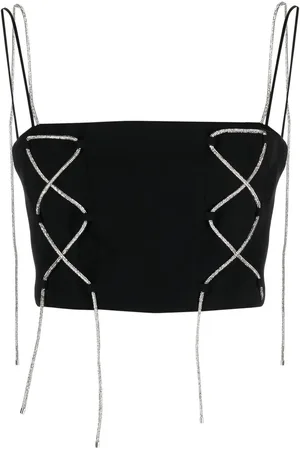 GIUSEPPE DI MORABITO Croptop med strassband