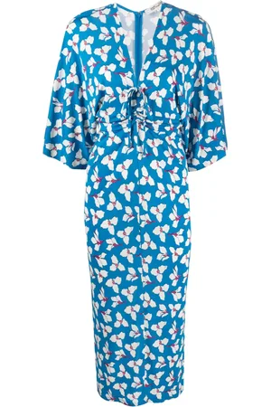Diane von Furstenberg Blommig midiklänning