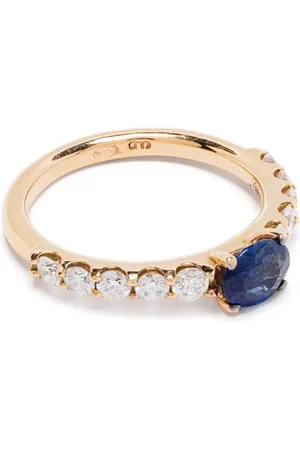 ROSEKEY Ring i 18K roséguld med diamant och safir