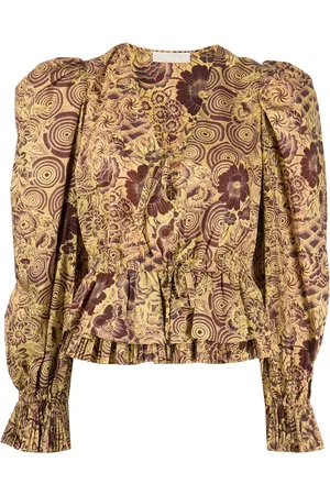 ULLA JOHNSON Ren blommig blus