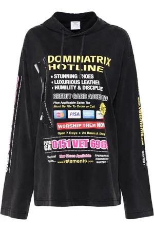 Vetements Hoodie med grafiskt tryck