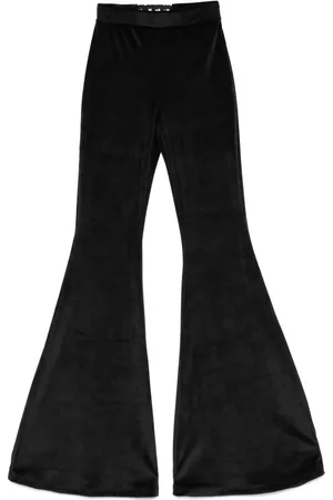 GCDS Sammetsbyxor med chokerdetalj