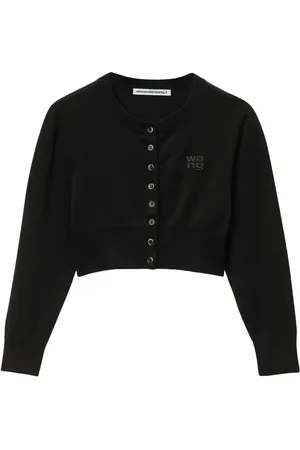 Alexander Wang Kofta med präglad logotyp och dragkedja