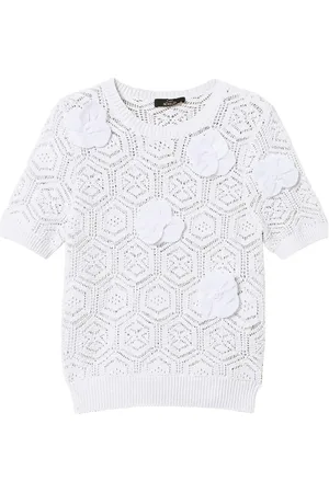 Twin-Set Stickad topp med blommor