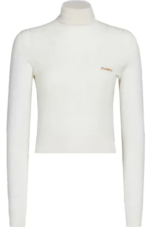 Marni Ribbad tröja med broderad logotyp