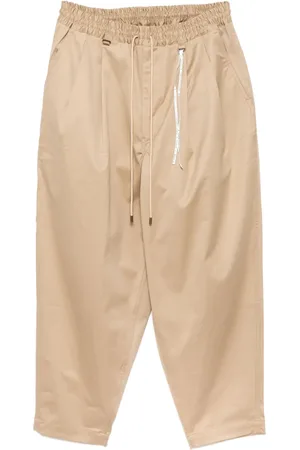 MASTERMIND Chinos med broderad logotyp och dragsko