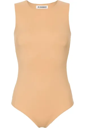 Jil Sander ärmlös body med rundad hals