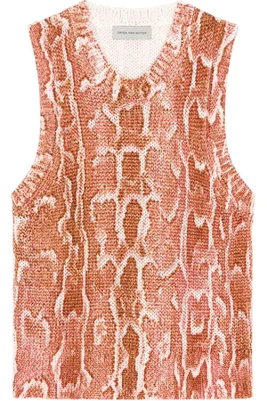 DRIES VAN NOTEN Ormskinnsmönstrad topp