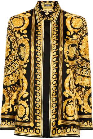VERSACE Heritage sidenskjorta med tryck