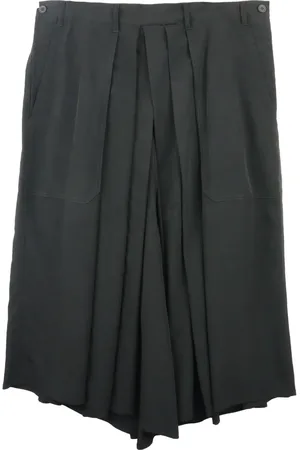 YOHJI YAMAMOTO Plisserade byxor med vida ben