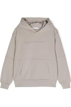 Calvin Klein Hoodie med lågt skuren axel