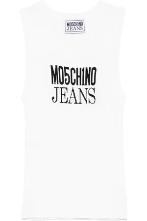 Moschino Ribbat linne med logotyp