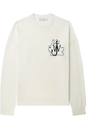 J.W.Anderson Intarsiastickad tröja med logotyp