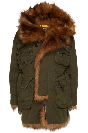Dsquared2 Trenchcoat i konstpäls