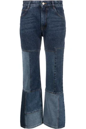 Chloé Croppade jeans med lappteknik
