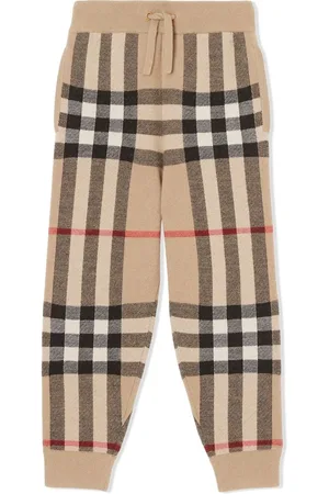 Burberry Vintagerutiga mjukisbyxor i kashmir