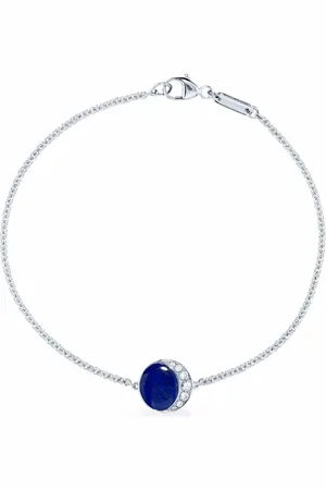 David Morris Armband i 18K vitguld med lapis lazuli och diamant