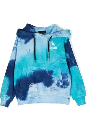 MAUNA KEA Batikmönstrad hoodie med logotyp
