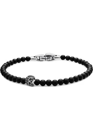 David Yurman Memento Mori Skull armband i sterlingsilver (4 mm)