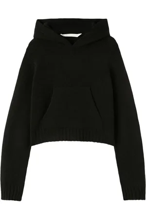 Palm Angels Hoodie med böjd logotyp