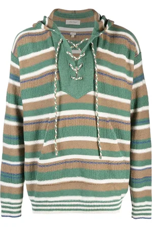 NICK FOUQUET Randig stickad hoodie