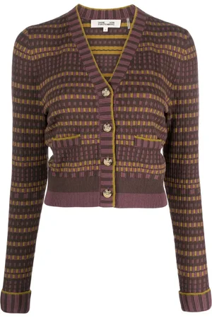 Diane von Furstenberg Mönstrad kofta i jacquard