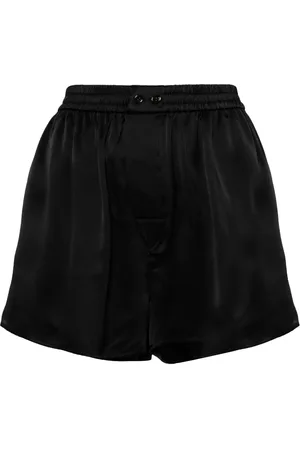 Alexander Wang Sidenshorts med tyllpanel