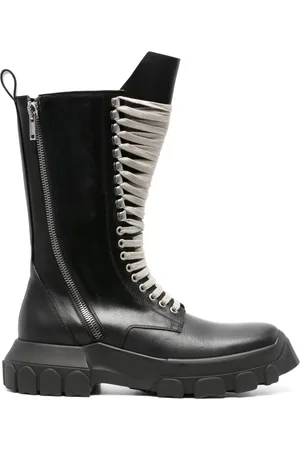 Rick Owens Bozo Tractor läderstövlar