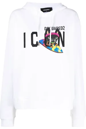 Dsquared2 Hoodie med logotyp