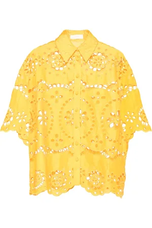ZIMMERMANN Pop linneskjorta med brodyr