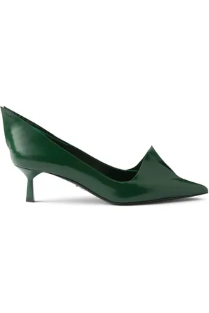 Prada Pumps i borstat läder 55 mm