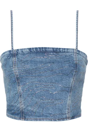 ROTATE Beskuren jeanstopp med strass