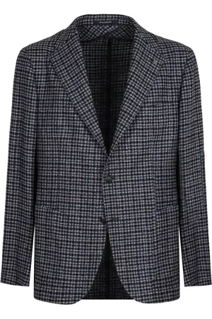 TAGLIATORE Hundtandsmönstrad enkelknäppt blazer