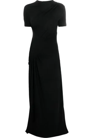 Givenchy Draperad kortärmad klänning