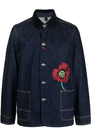 Kenzo Jeansjacka med broderad blomma