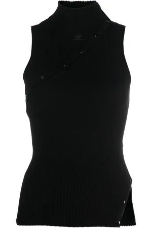 Courrèges Ribbat linne med broderad logotyp