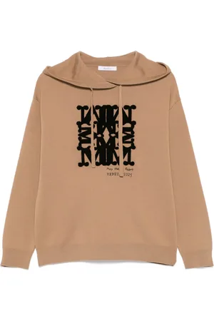 Max Mara Hoodie med logotyp