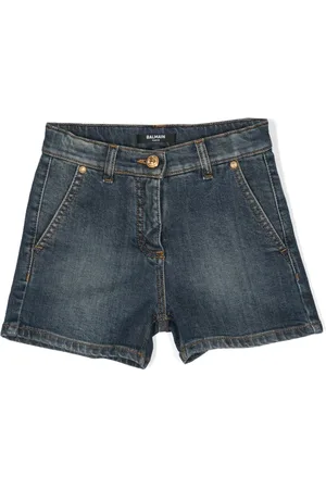 Balmain Jeansshorts med gravyr