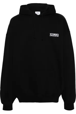 Vetements Hoodie med broderad logotyp