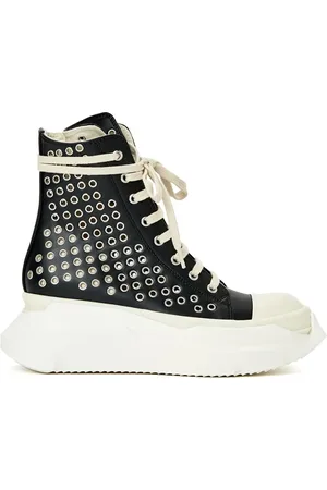 Rick Owens Höga sneakers med öljetter