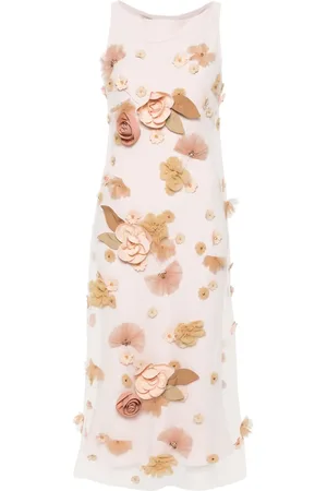 Viktor & Rolf Midiklänning med blomsterapplikation